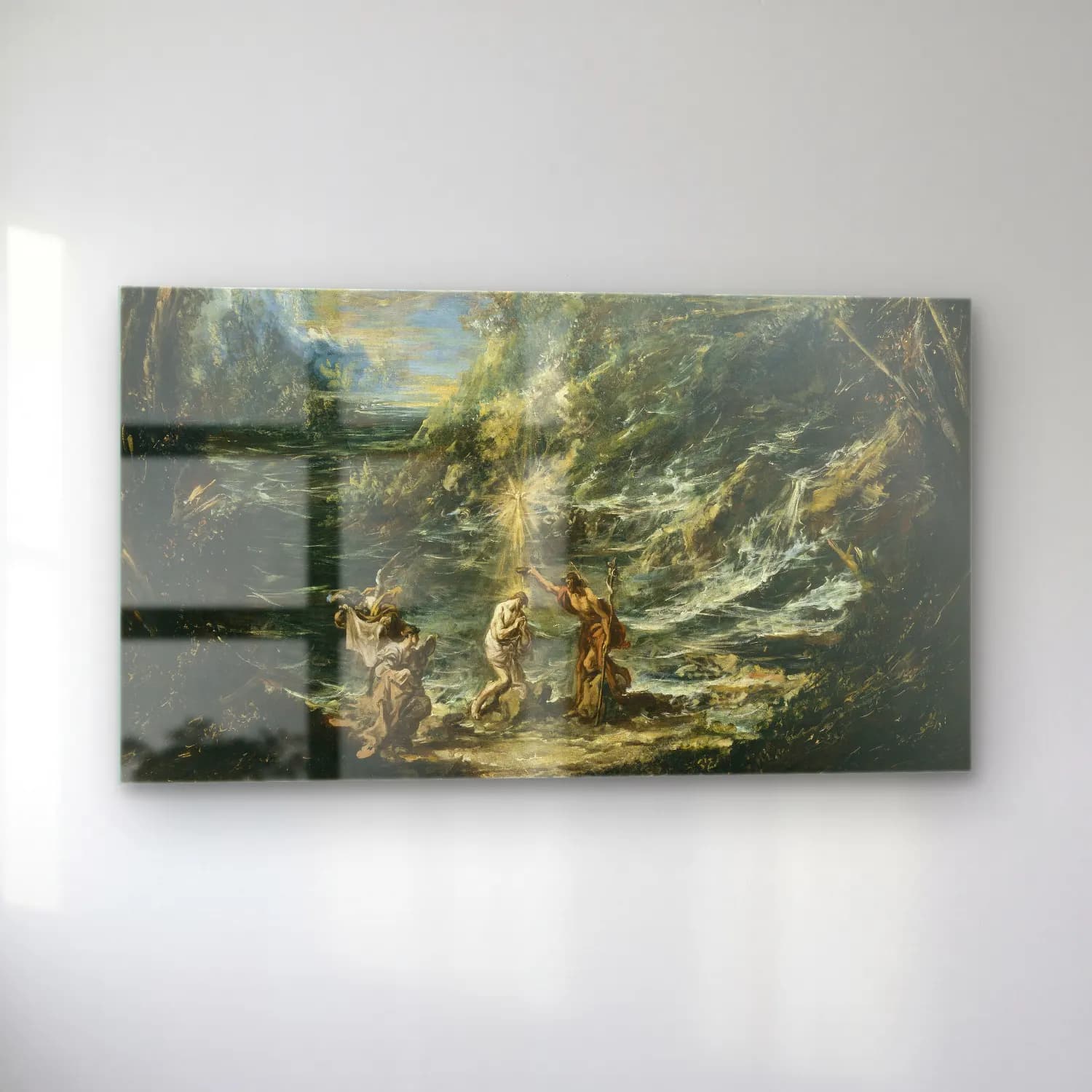Alessandro Magnasco – The Baptism of Christ cam tablo — sol açıdan görünüm