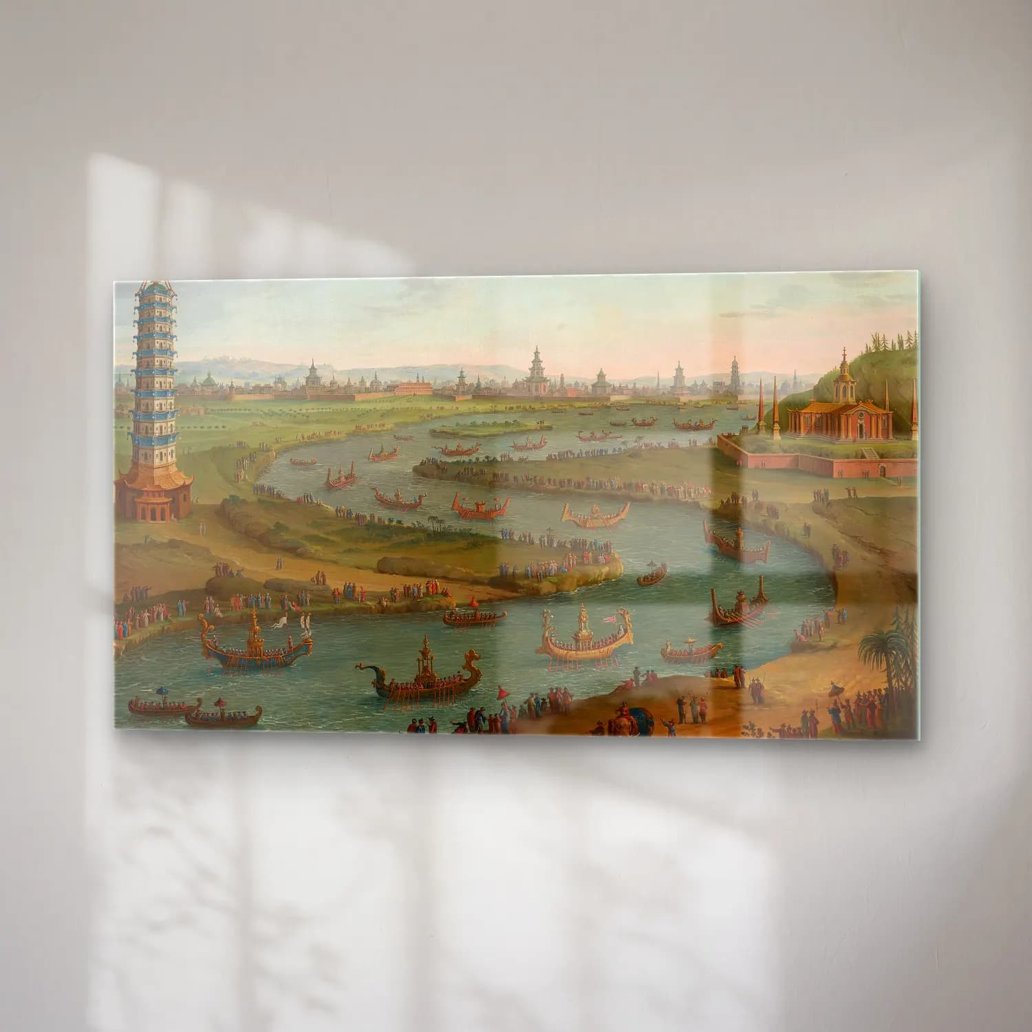 Antonio Joli – A capriccio with the French Ambassador approaching the King… cam tablo — sağ açıdan görünüm