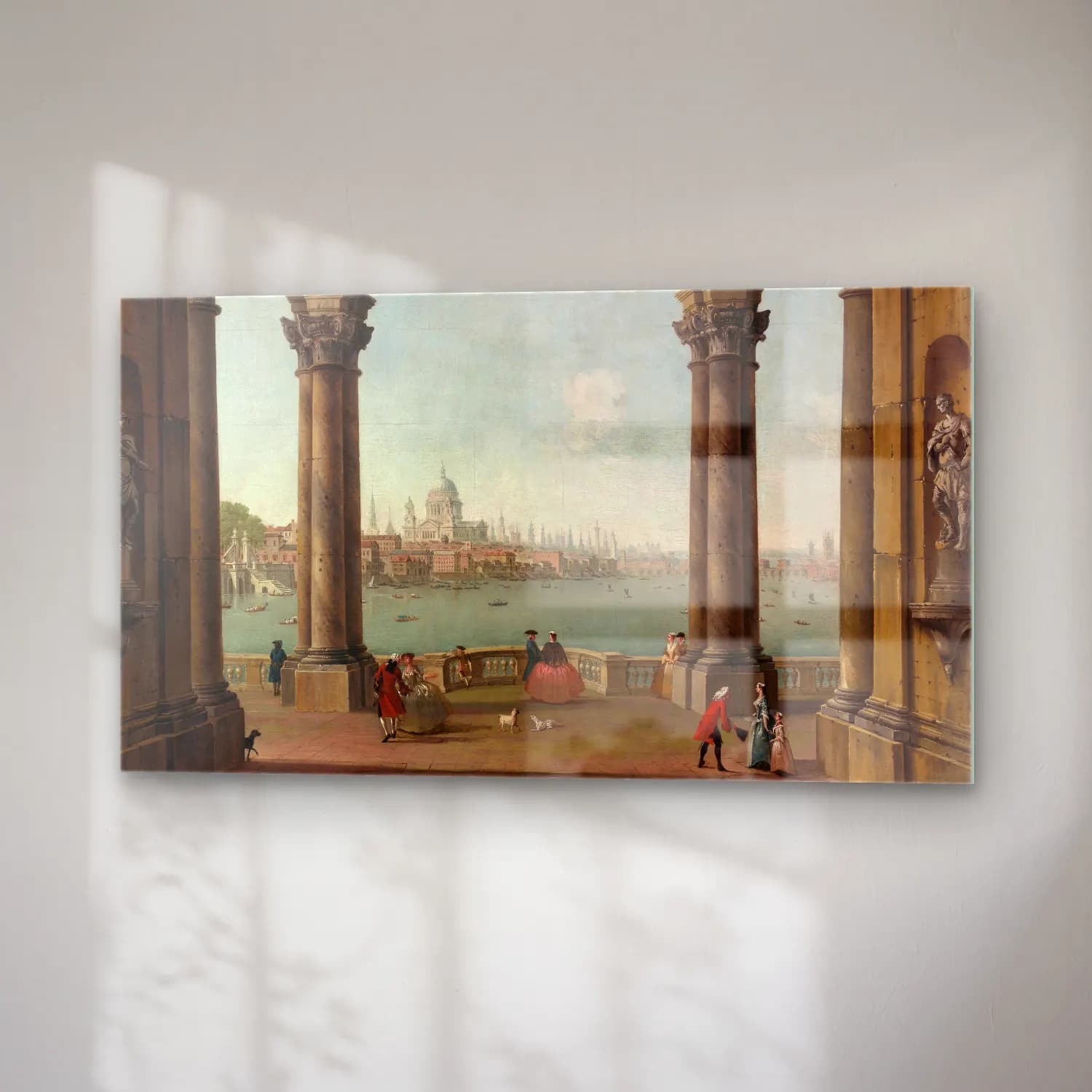 Antonio Joli – Capriccio with St. Paul’s and Old London Bridge cam tablo — sağ açıdan görünüm