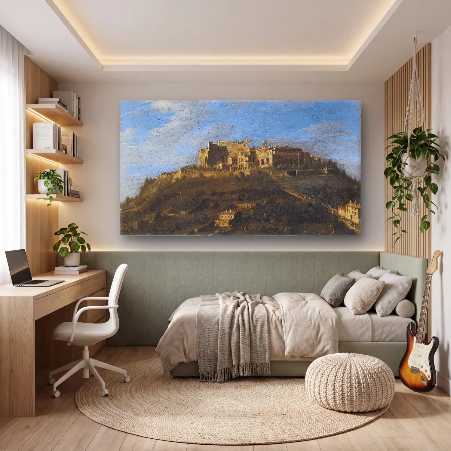 Antonio Joli – Monastery Di San Martino, Naples cam tablo — genç odasında