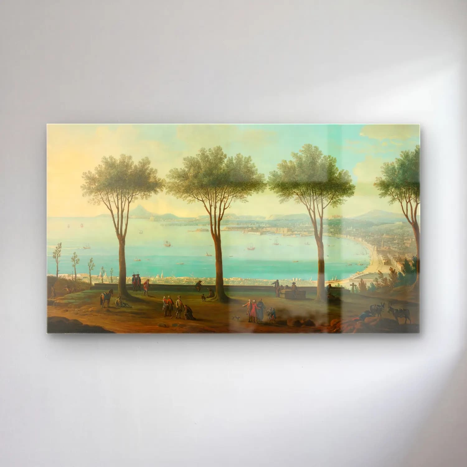 Antonio Joli – View Of The Bay Of Naples From The South (Possibly… cam tablo — Antonio Joli – View Of The Bay Of Naples From The South (Possibly… — yağlı boya i̇talyan sahili