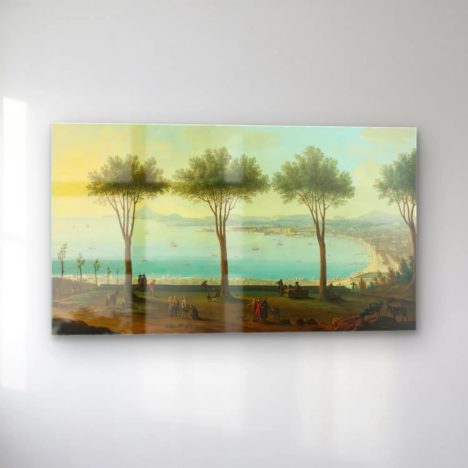 Antonio Joli – View Of The Bay Of Naples From The South (Possibly… cam tablo — sol açıdan görünüm