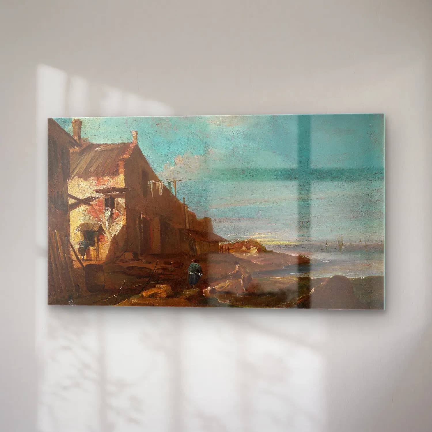 Francesco Guardi – A Coastal Architectural Capriccio cam tablo — sağ açıdan görünüm