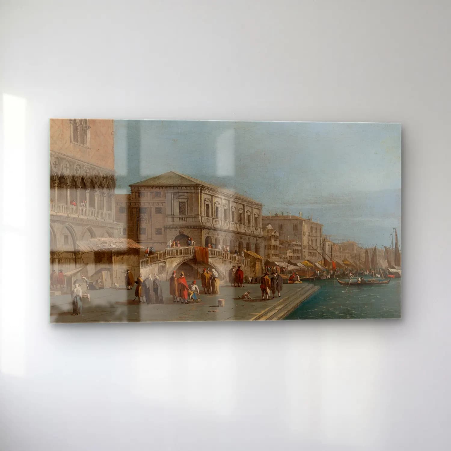 Francesco Guardi – A View of the Molo and the Riva degli Schiavone in Venice… cam tablo — sol açıdan görünüm