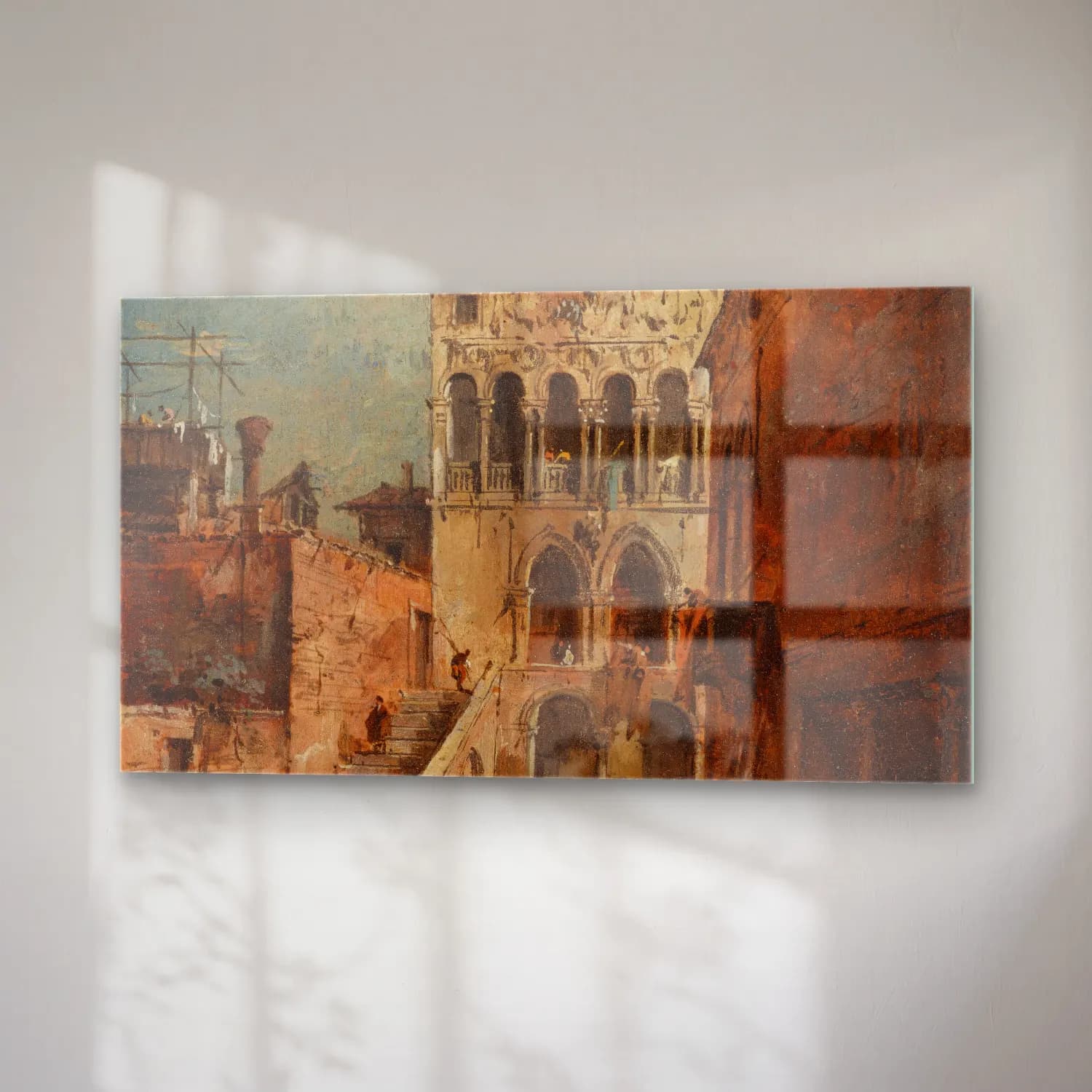 Francesco Guardi – An architectural capriccio with a campiello cam tablo — sağ açıdan görünüm