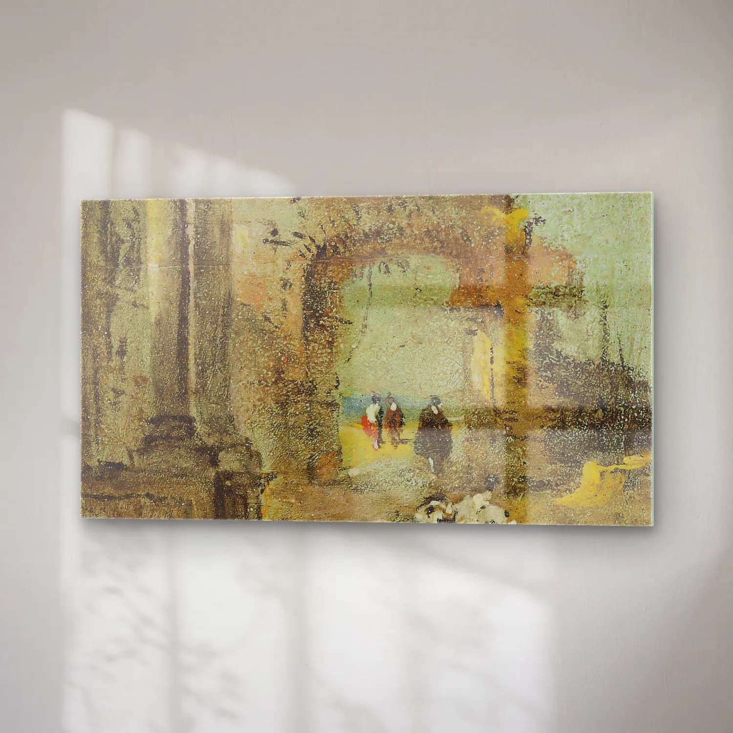 Francesco Guardi – Capriccio Of Architectural Ruins And Figures cam tablo — sağ açıdan görünüm