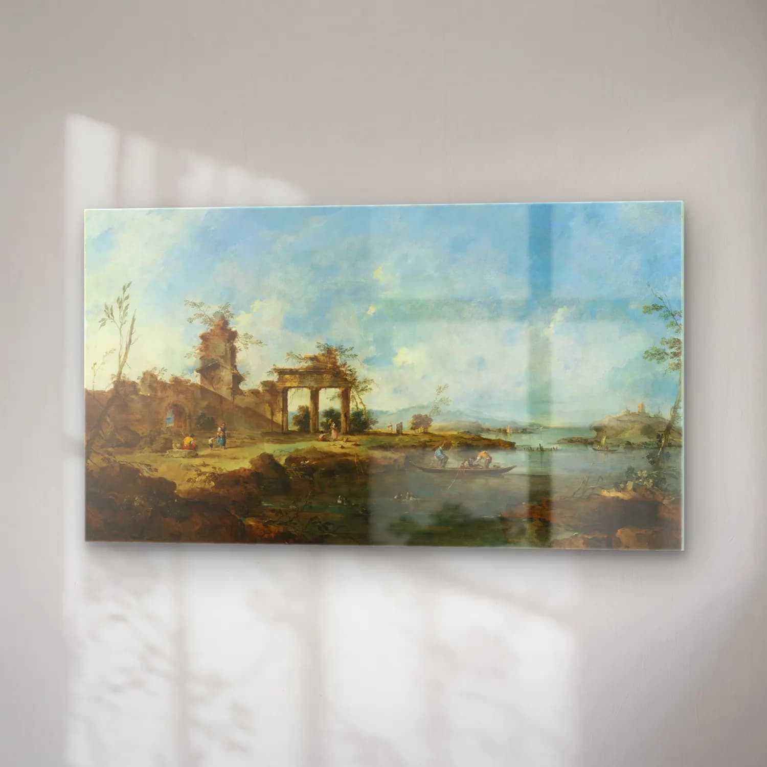 Francesco Guardi – Fantastic Landscape cam tablo — sağ açıdan görünüm