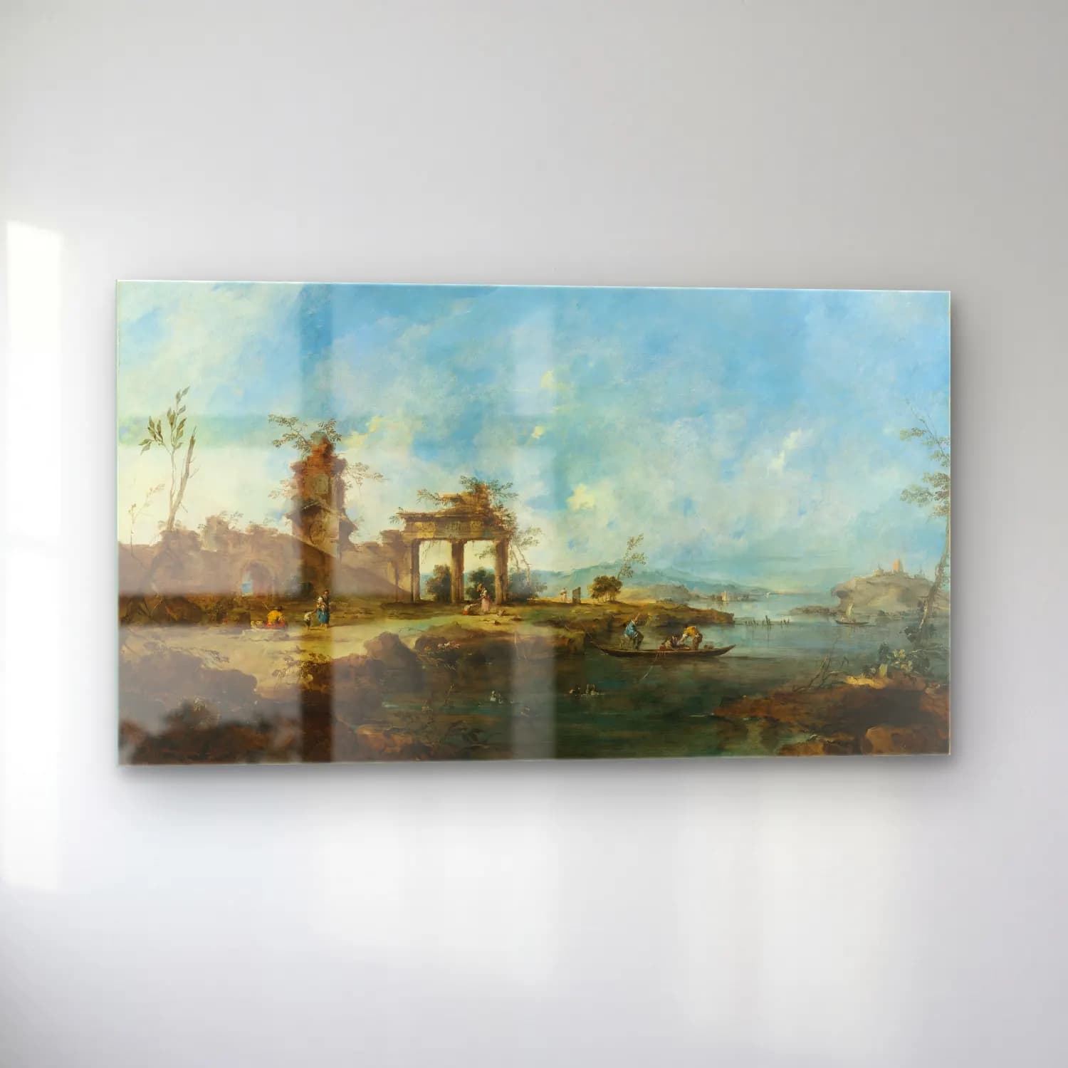 Francesco Guardi – Fantastic Landscape cam tablo — sol açıdan görünüm