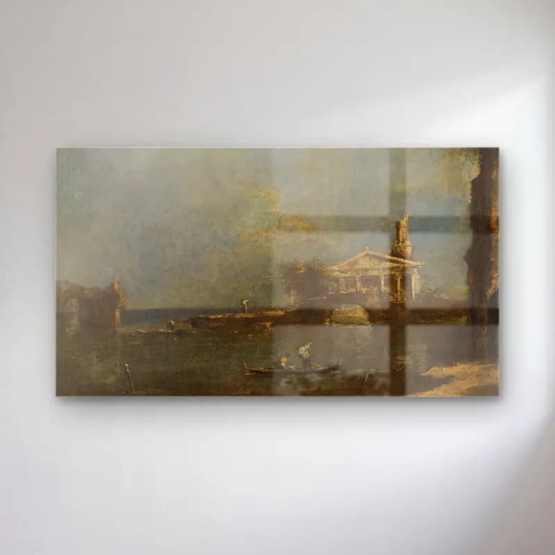 Francesco Guardi – Lagoon near Venice cam tablo — Francesco Guardi – Lagoon near Venice — empresyonist i̇talyan sahili