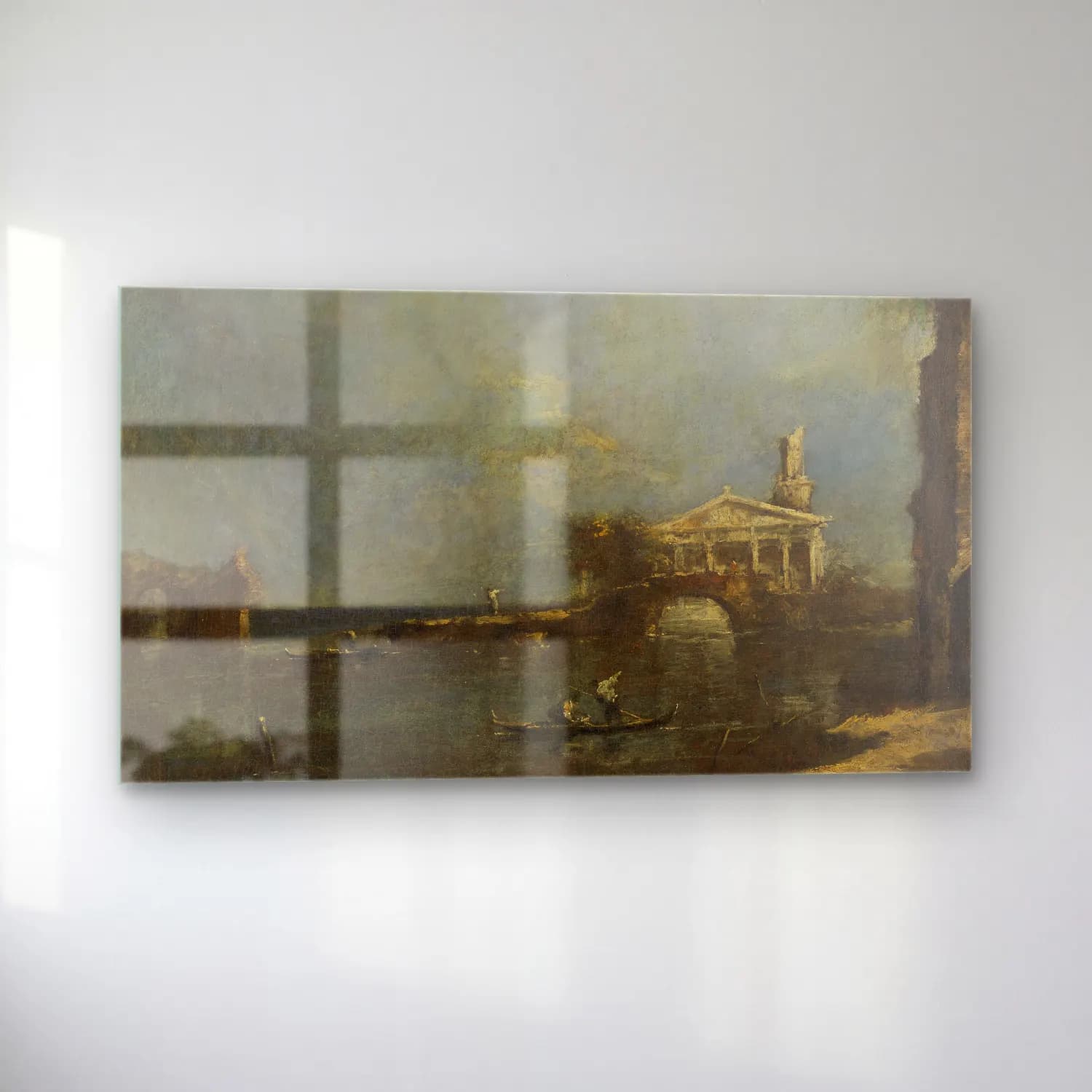 Francesco Guardi – Lagoon near Venice cam tablo — sol açıdan görünüm