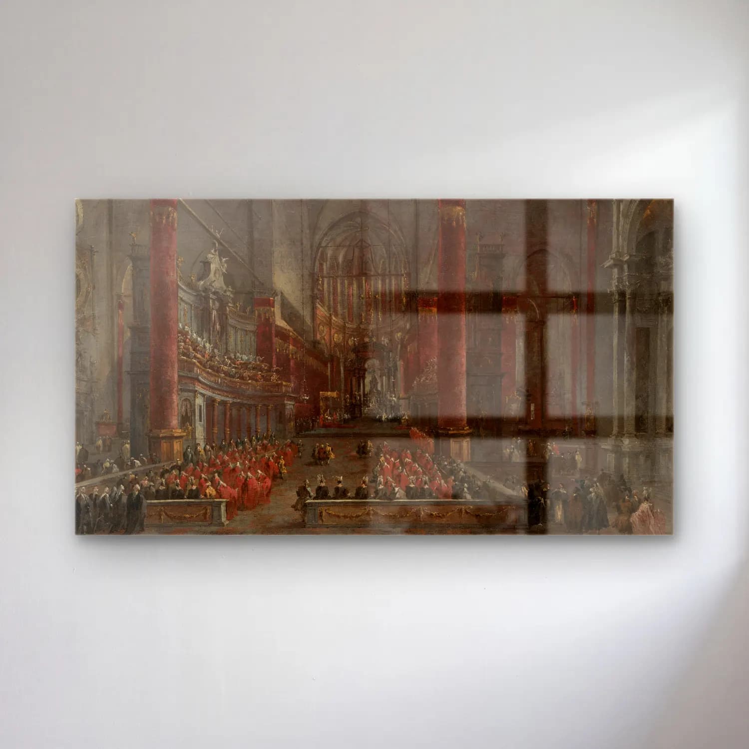 Francesco Guardi – Pontifical Ceremony in SS. Giovanni e Paolo, Venice cam tablo — Francesco Guardi – Pontifical Ceremony in SS. Giovanni e Paolo, Venice — yağlı boya dini sahne