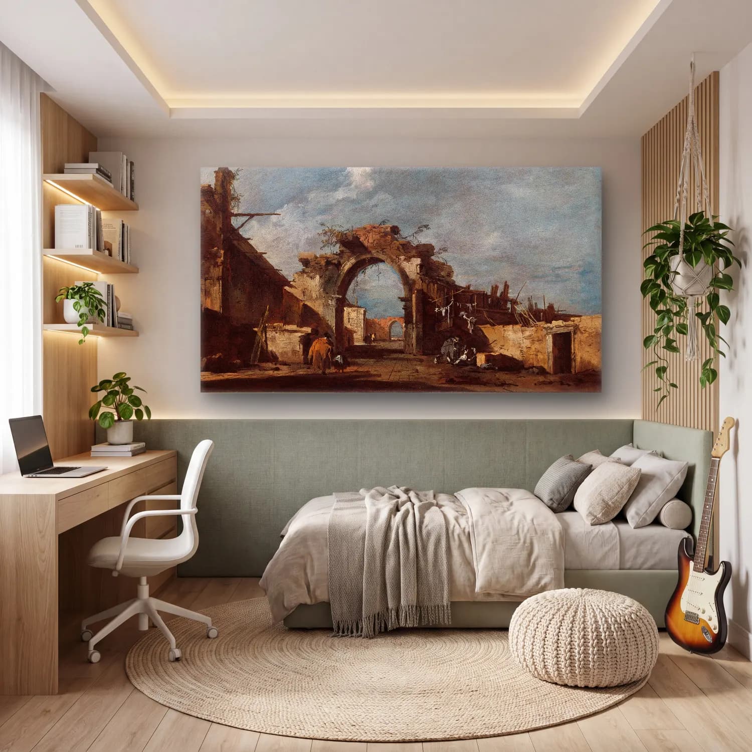 Francesco Guardi – Ruined Archway cam tablo — genç odasında