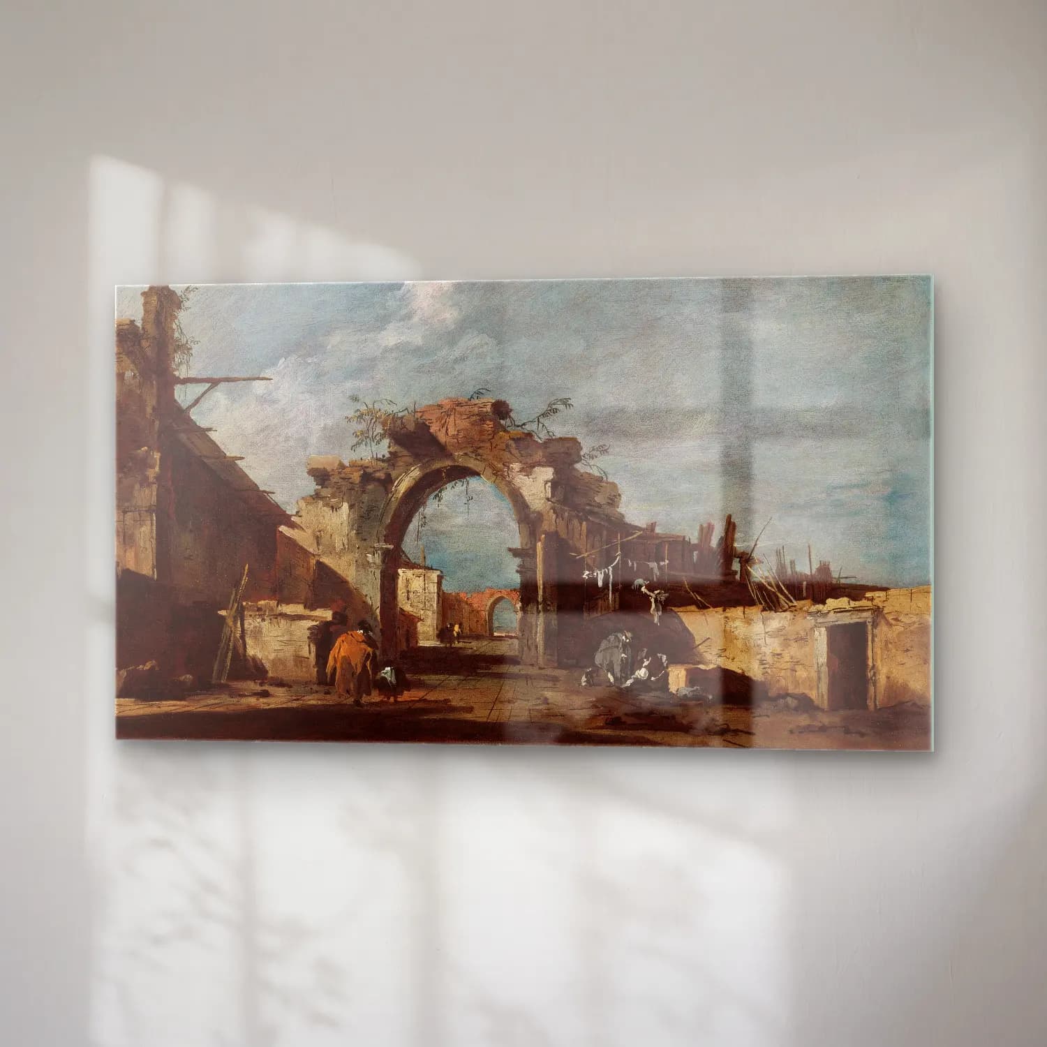 Francesco Guardi – Ruined Archway cam tablo — sağ açıdan görünüm