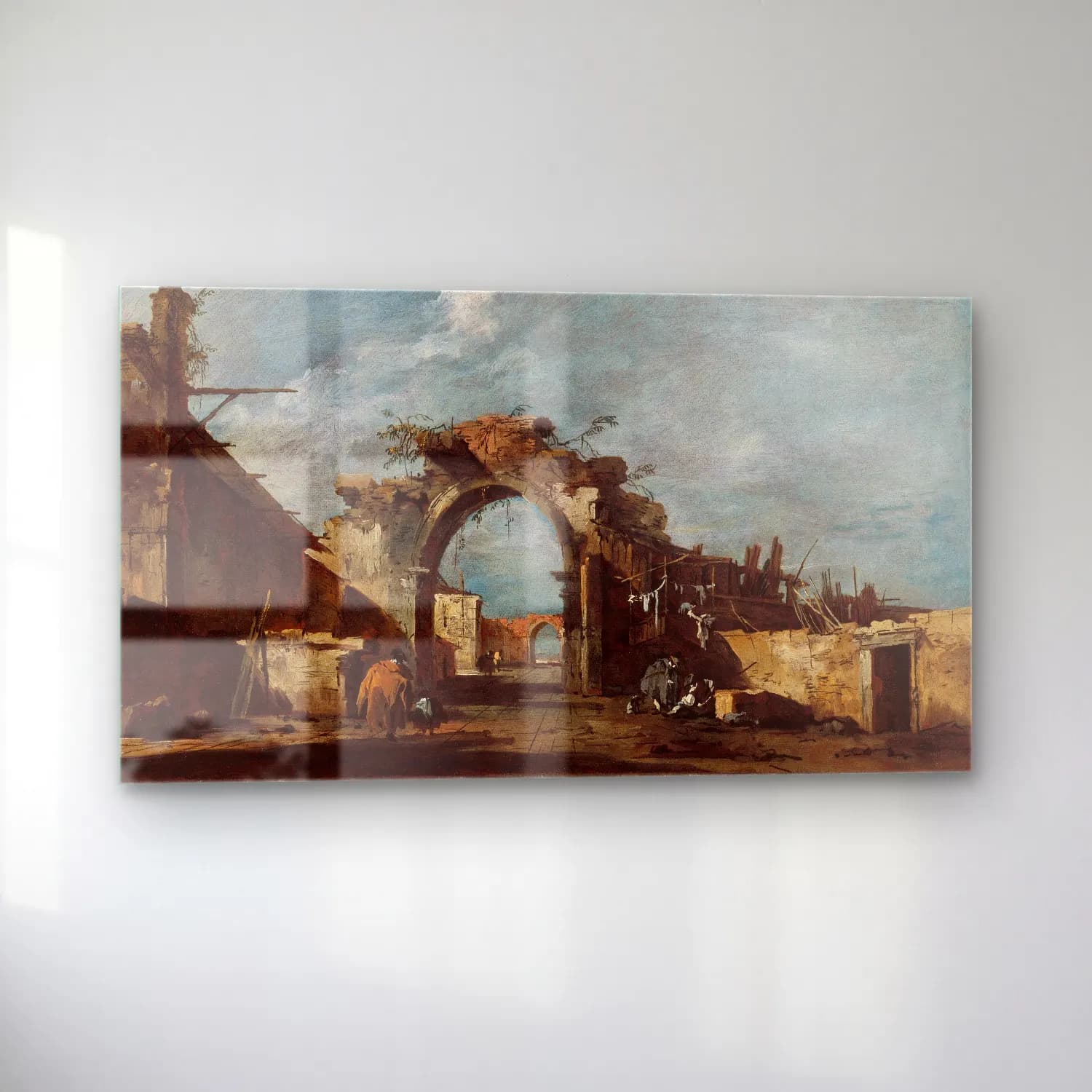 Francesco Guardi – Ruined Archway cam tablo — sol açıdan görünüm