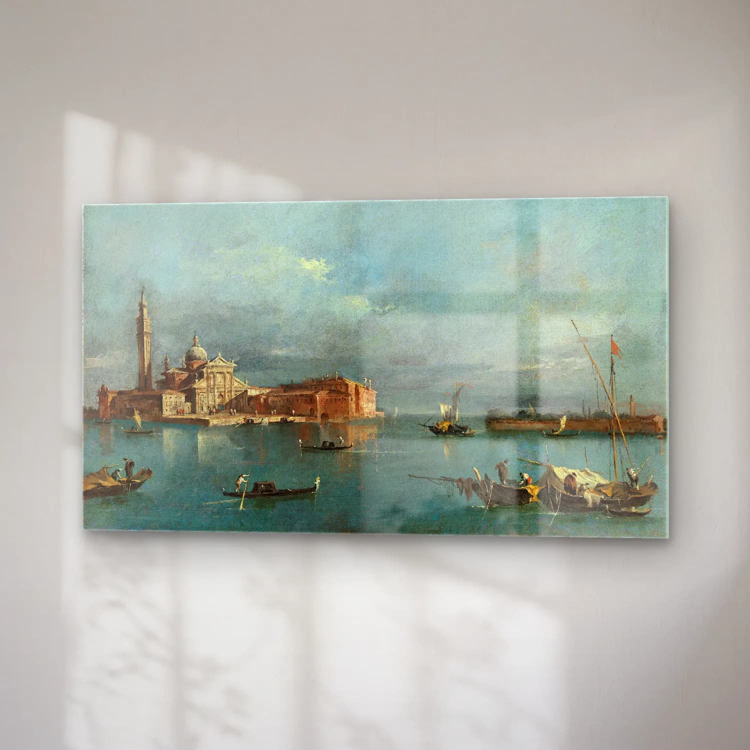 Francesco Guardi – San Giorgio Maggiore, with the Punta del Giudecca cam tablo — sağ açıdan görünüm