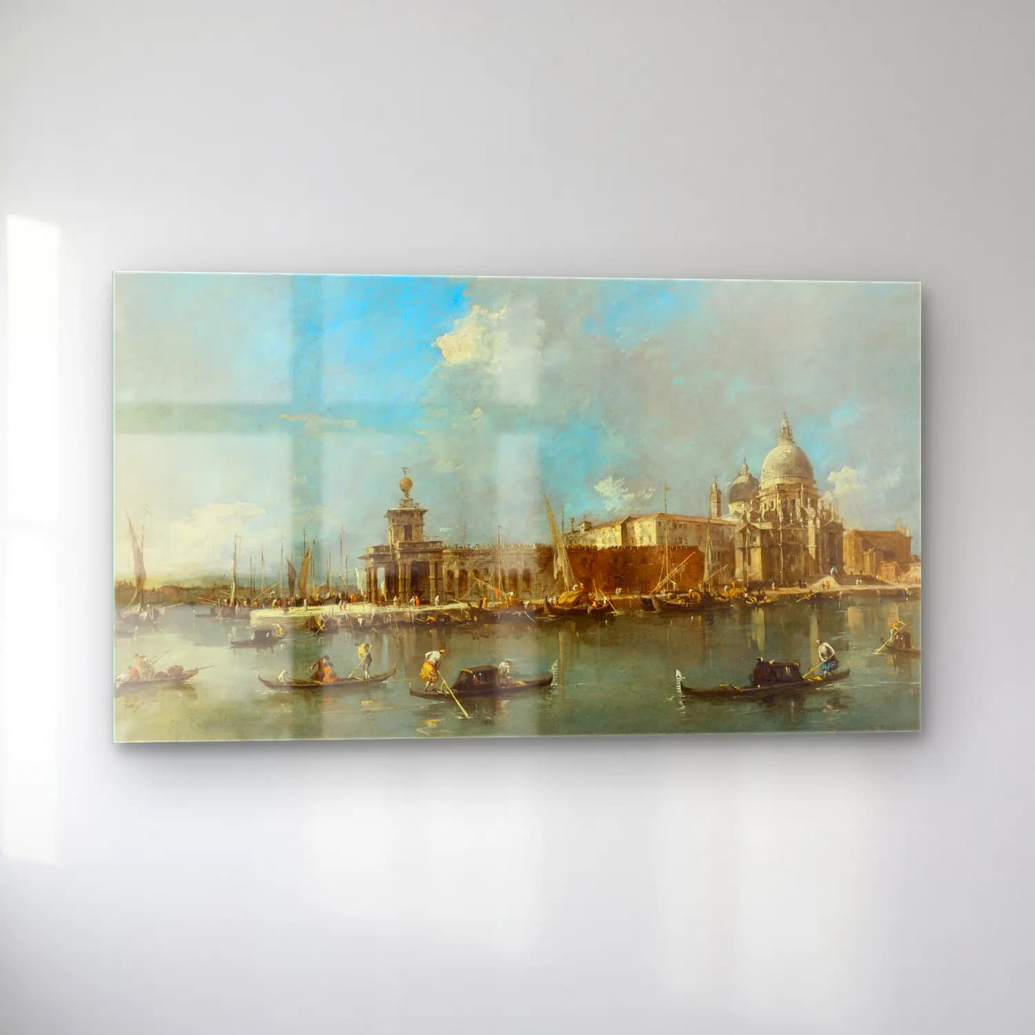 Francesco Guardi – Santa Maria della Salute and the Dogana, Venice cam tablo — sol açıdan görünüm