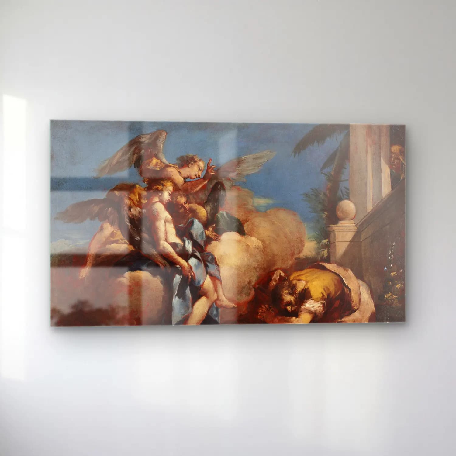 Francesco Guardi – The Angels Appearing to Abraham cam tablo — sol açıdan görünüm