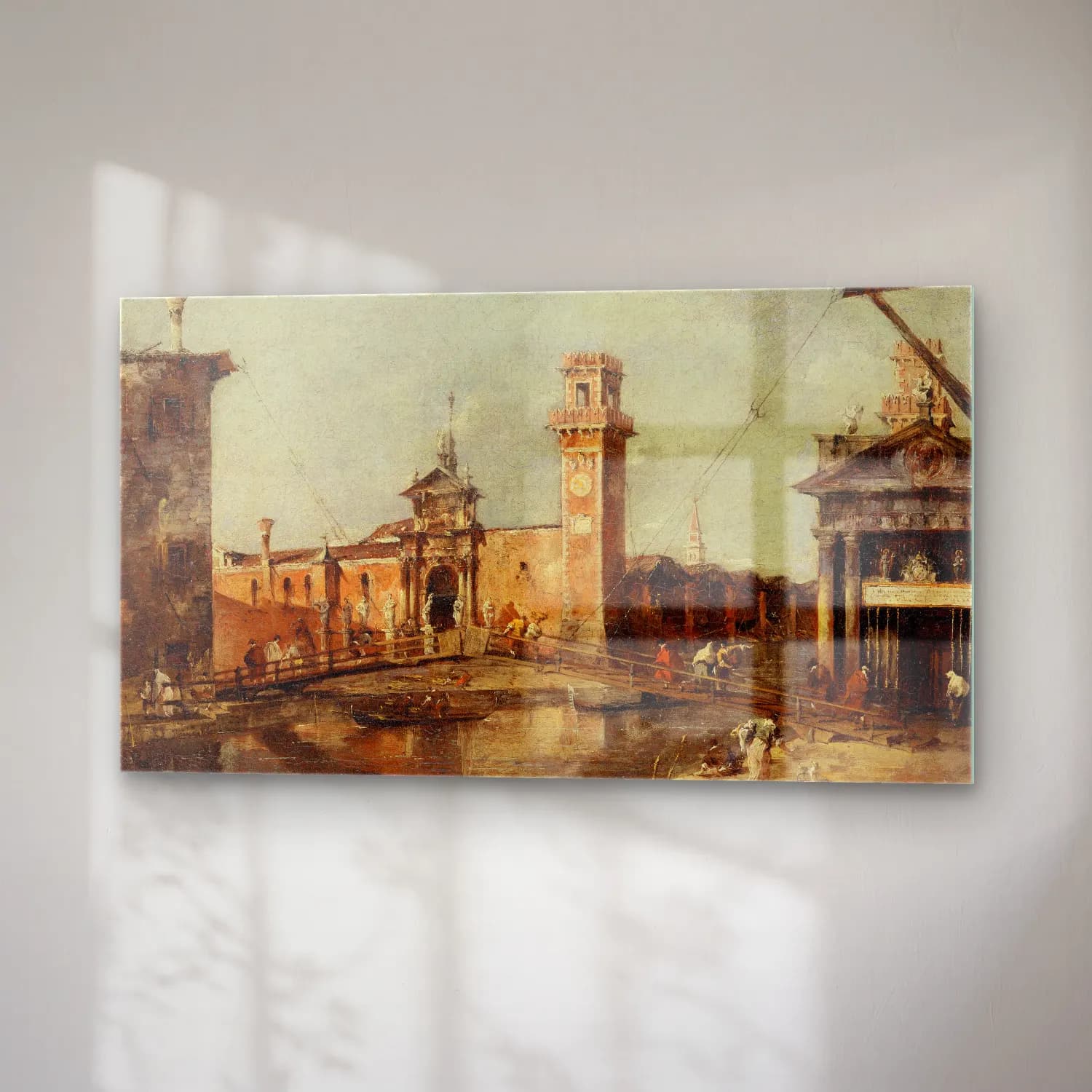Francesco Guardi – The Entrance to the Arsenal in Venice cam tablo — sağ açıdan görünüm