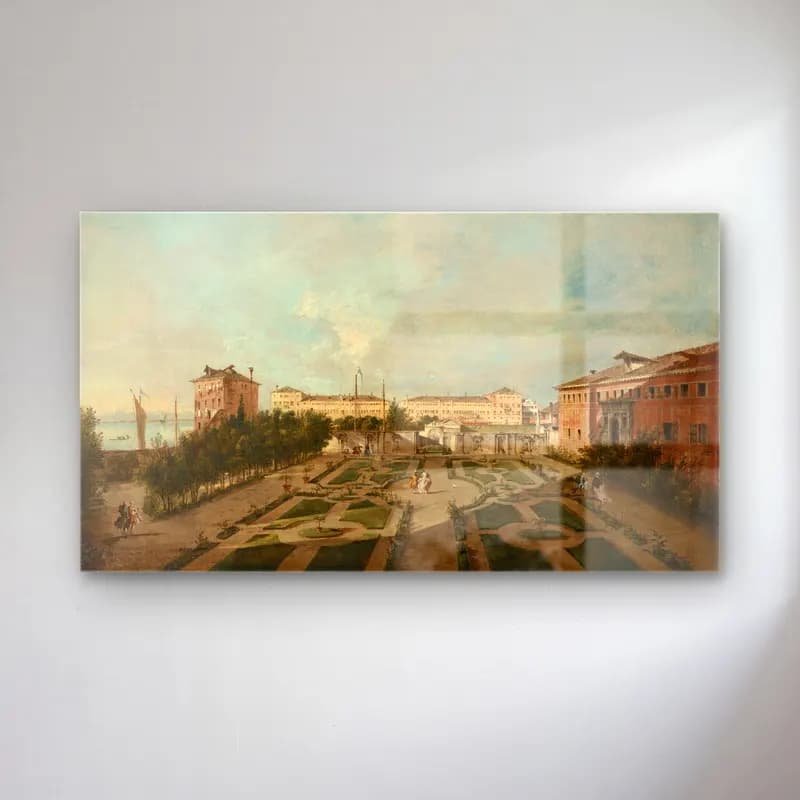 Francesco Guardi – The Garden of Palazzo Contarini dal Zaffo (late 1770s) cam tablo — Francesco Guardi – The Garden of Palazzo Contarini dal Zaffo (late 1770s) — yağlı boya roma