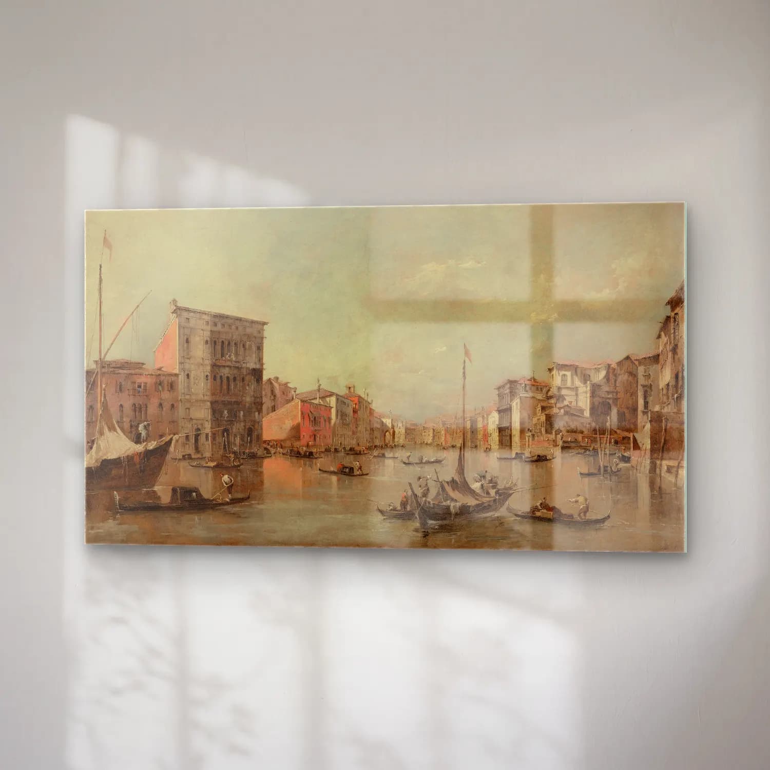 Francesco Guardi – The Grand Canal in Venice with Palazzo Bembo (about 1768) cam tablo — sağ açıdan görünüm