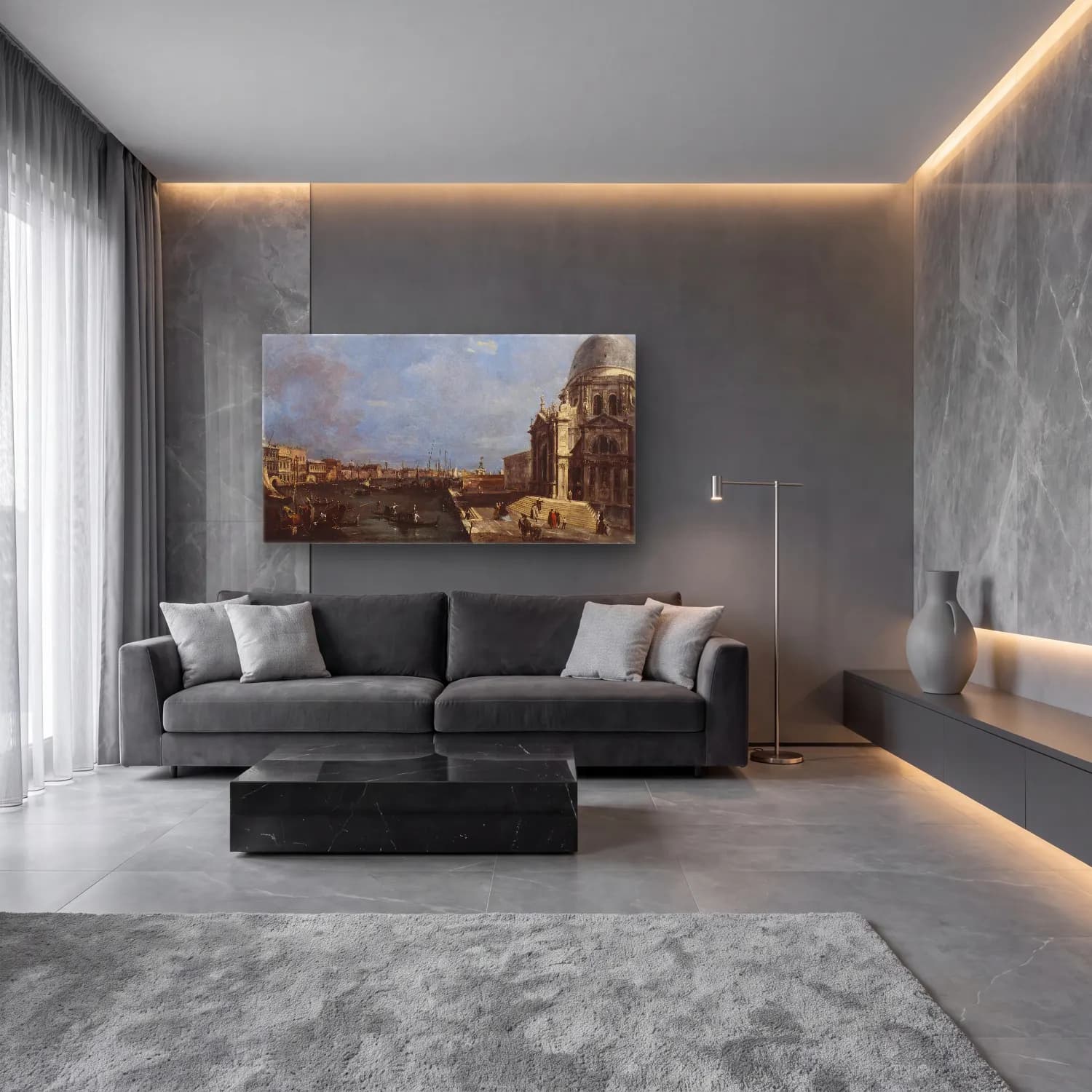 Francesco Guardi – The Grand Canal, Venice cam tablo — lüks salon duvarında