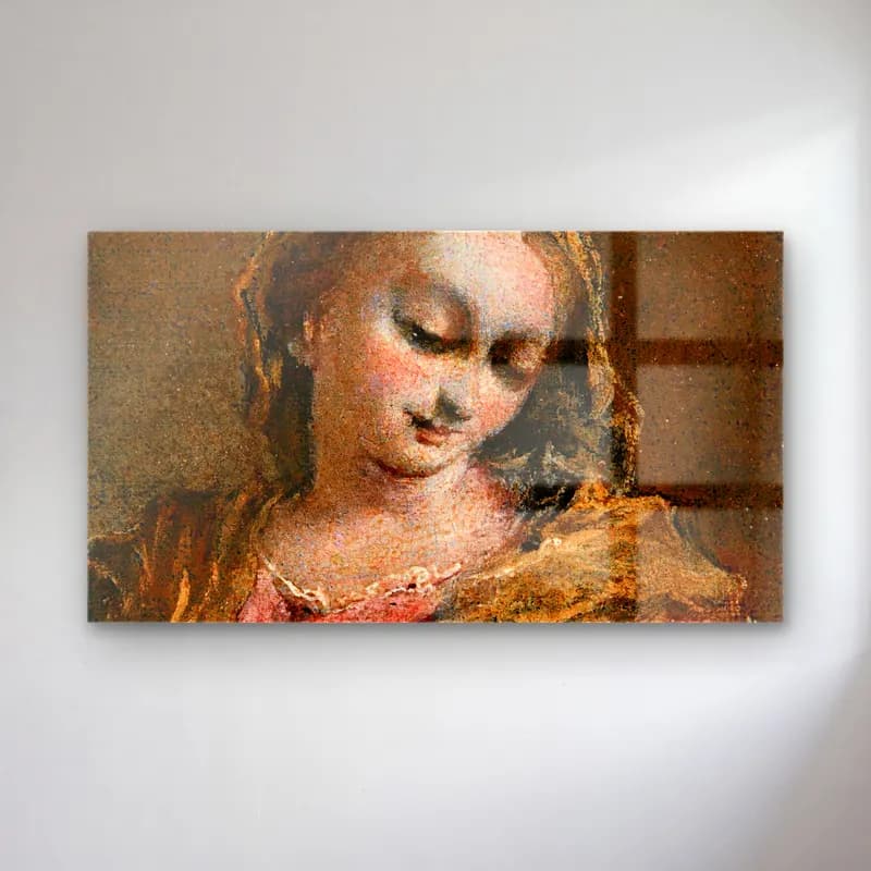 Francesco Guardi – The Madonna Annunciate cam tablo — Francesco Guardi – The Madonna Annunciate — empresyonist kadın portresi