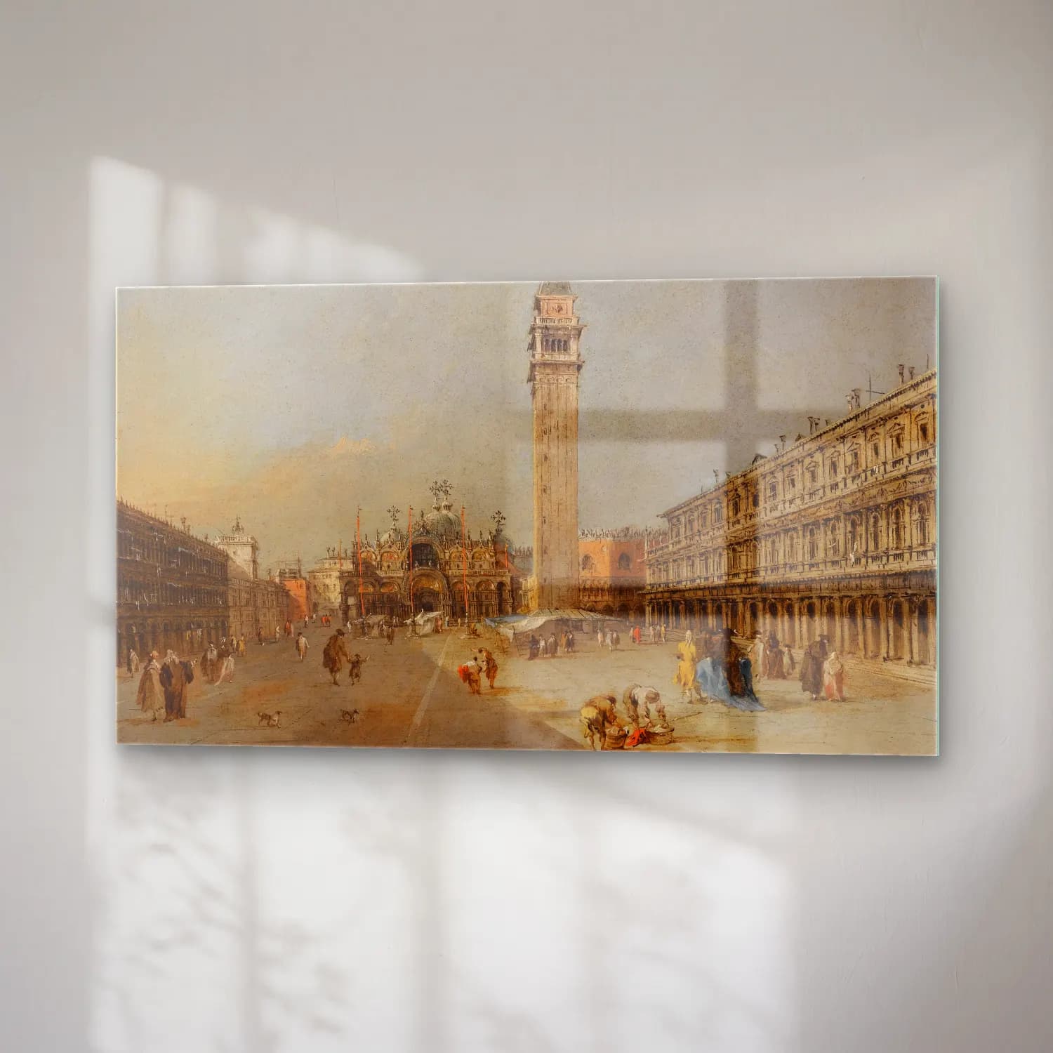 Francesco Guardi – The Piazza San Marco With The Basilica And Campanile cam tablo — sağ açıdan görünüm