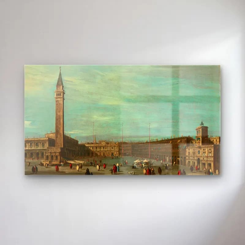 Francesco Guardi – The Piazza San Marco, Venice, looking west cam tablo — Francesco Guardi – The Piazza San Marco, Venice, looking west — yağlı boya roma