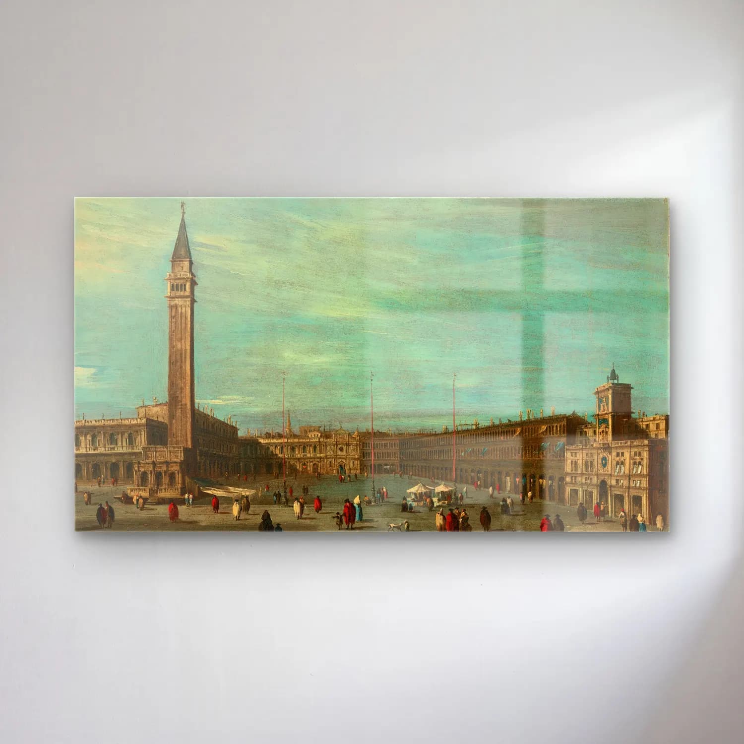 Francesco Guardi – The Piazza San Marco, Venice, looking west cam tablo — Francesco Guardi – The Piazza San Marco, Venice, looking west — yağlı boya roma