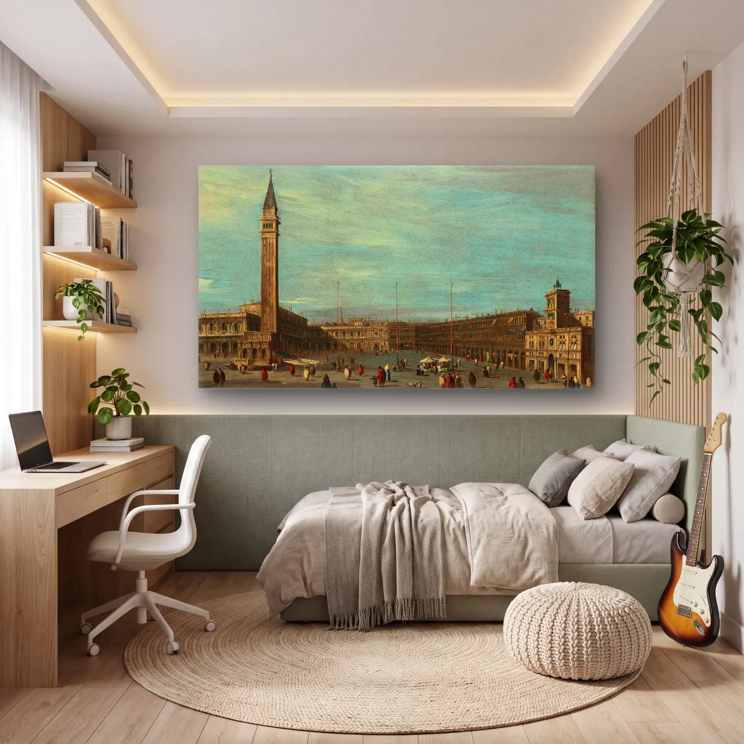 Francesco Guardi – The Piazza San Marco, Venice, looking west cam tablo — genç odasında