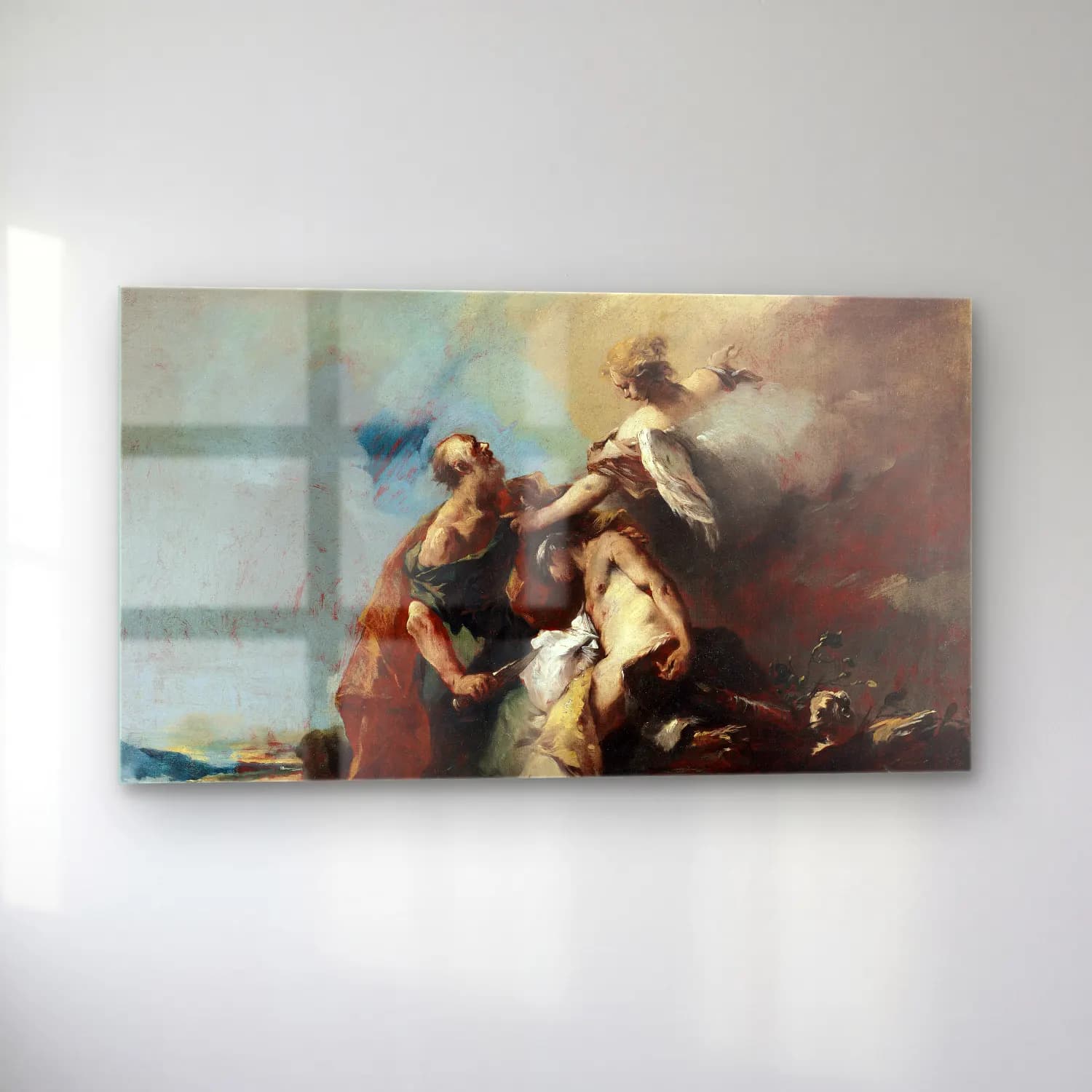 Francesco Guardi – The Sacrifice of Isaac cam tablo — sol açıdan görünüm