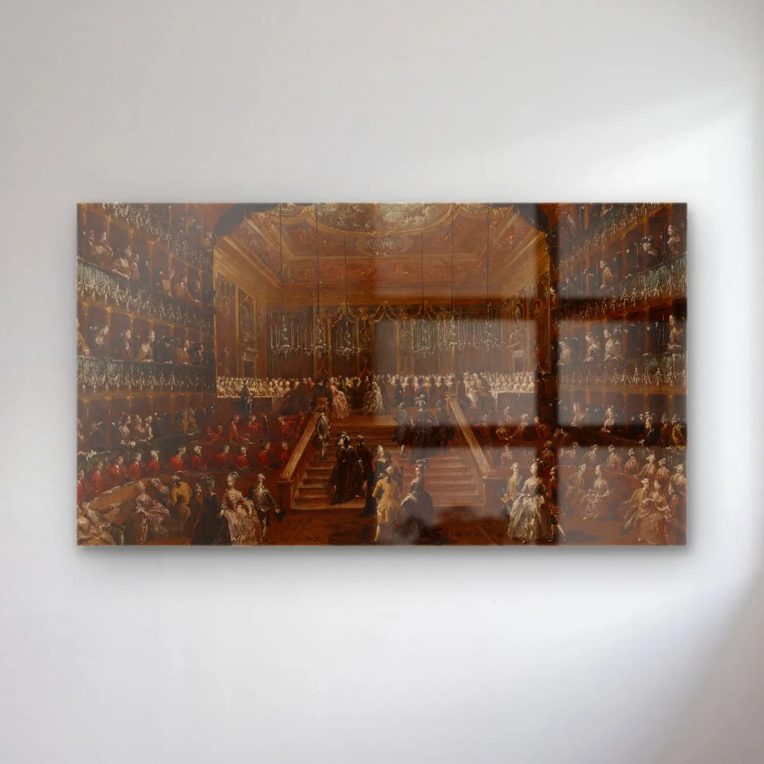 Francesco Guardi – The interior of the Teatro San Benedetto, Venice cam tablo — Francesco Guardi – The interior of the Teatro San Benedetto, Venice — yağlı boya dini sahne