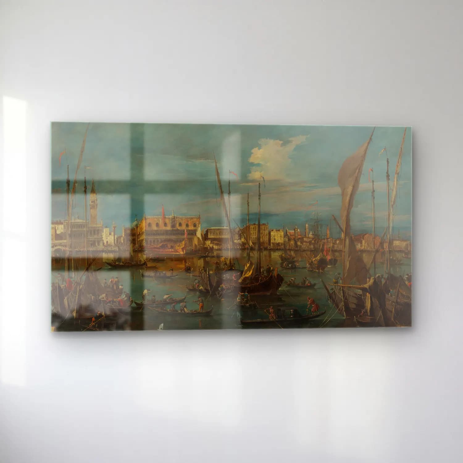 Francesco Guardi – Venice from the Bacino di San Marco (ca. 1765–75) cam tablo — sol açıdan görünüm