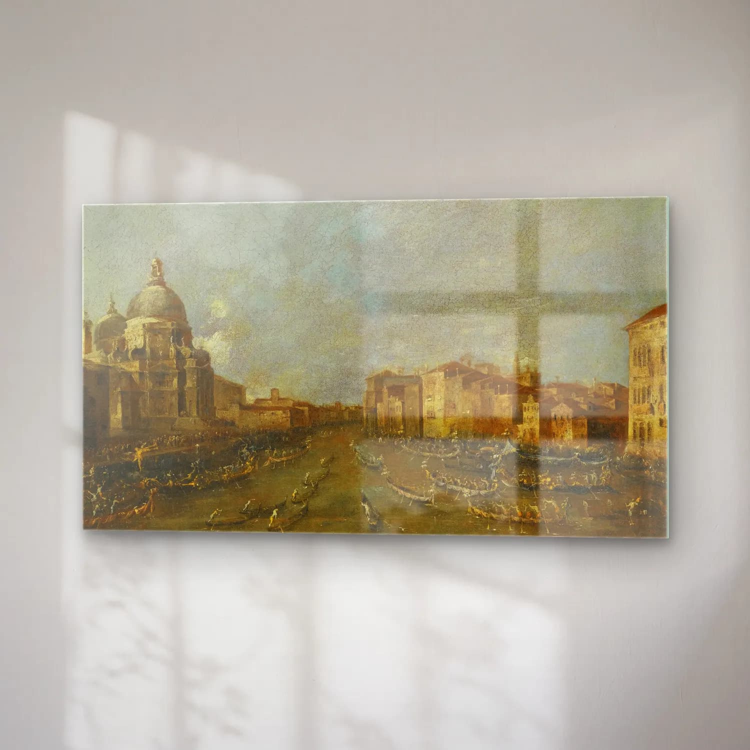 Francesco Guardi – Venice, A Festival On The Grand Canal Near Santa Maria… cam tablo — sağ açıdan görünüm