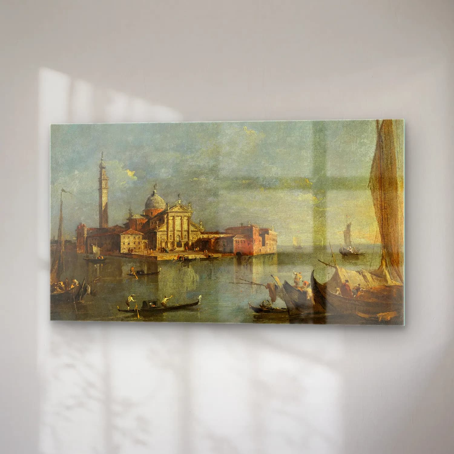 Francesco Guardi – Venice, A View Of San Giorgio Maggiore cam tablo — sağ açıdan görünüm