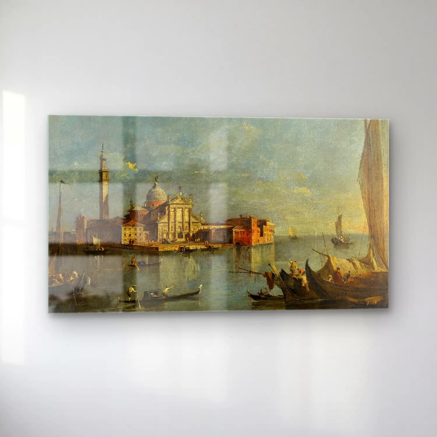Francesco Guardi – Venice, A View Of San Giorgio Maggiore cam tablo — sol açıdan görünüm