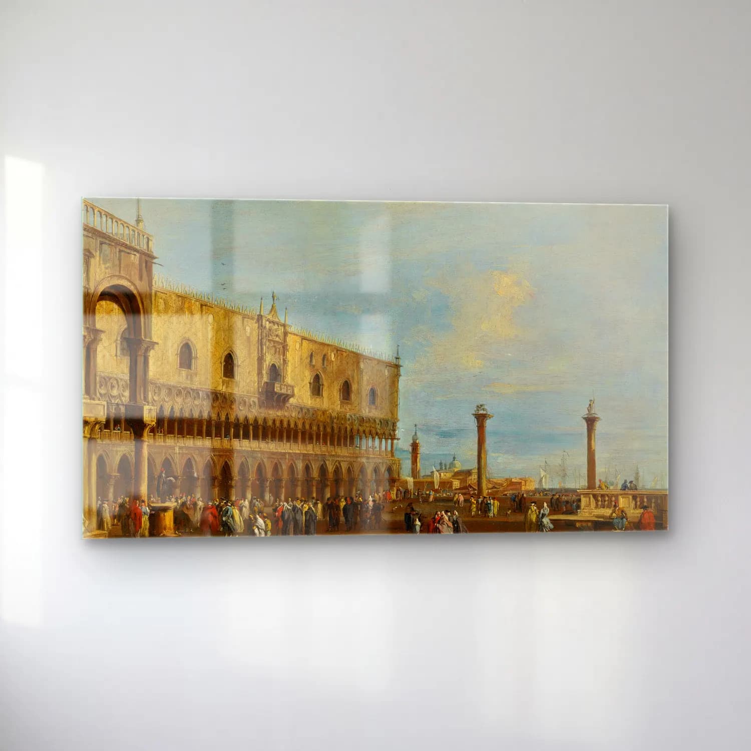 Francesco Guardi – Venice, A View Of The Piazzetta Looking South With The… cam tablo — sol açıdan görünüm