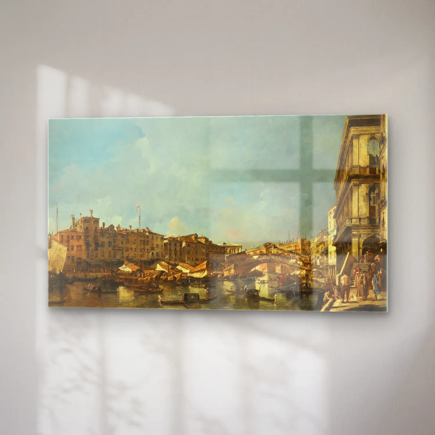 Francesco Guardi – Venice, A View Of The Rialto Bridge cam tablo — sağ açıdan görünüm