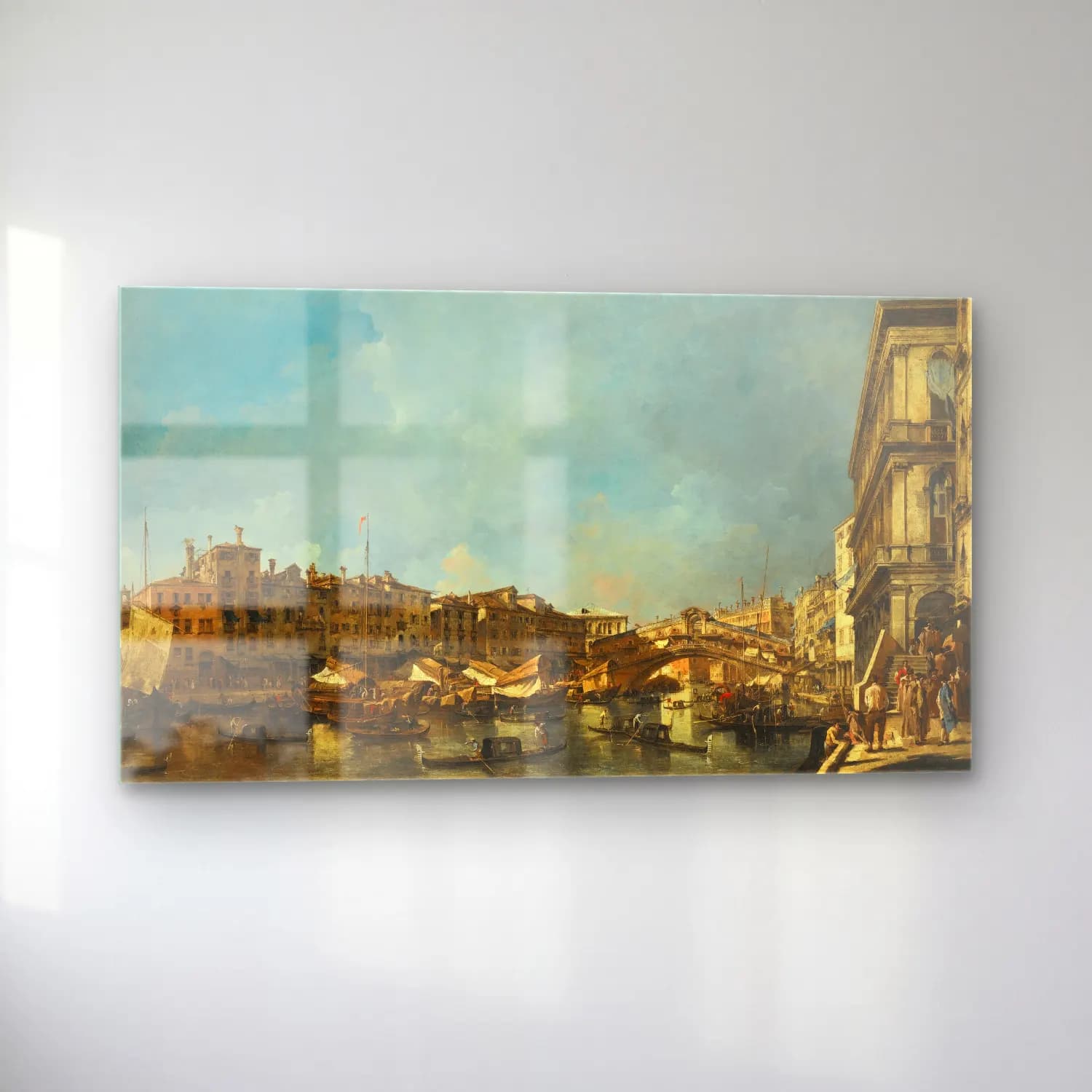Francesco Guardi – Venice, A View Of The Rialto Bridge cam tablo — sol açıdan görünüm