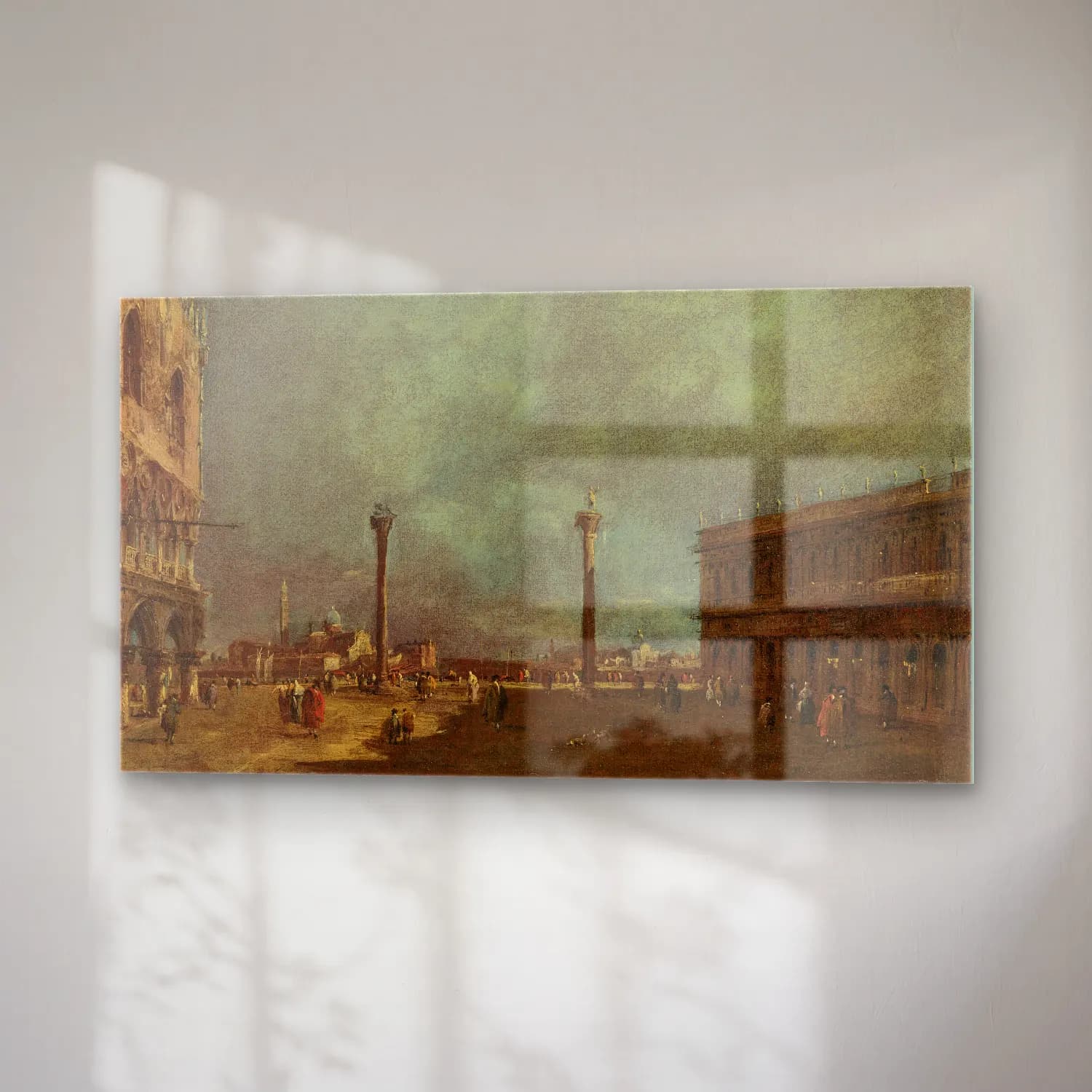 Francesco Guardi – Venice, the Piazzetta looking south, with a view of the… cam tablo — sağ açıdan görünüm