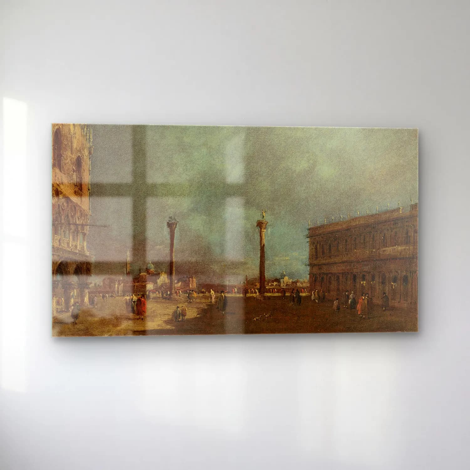 Francesco Guardi – Venice, the Piazzetta looking south, with a view of the… cam tablo — sol açıdan görünüm