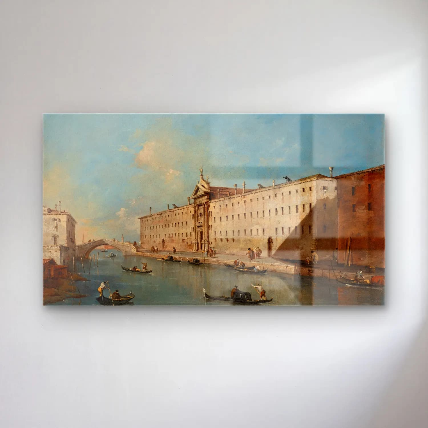 Francesco Guardi – Venice, the Rio Dei Mendicanti looking North cam tablo — Francesco Guardi – Venice, the Rio Dei Mendicanti looking North — yağlı boya venedik kanalları