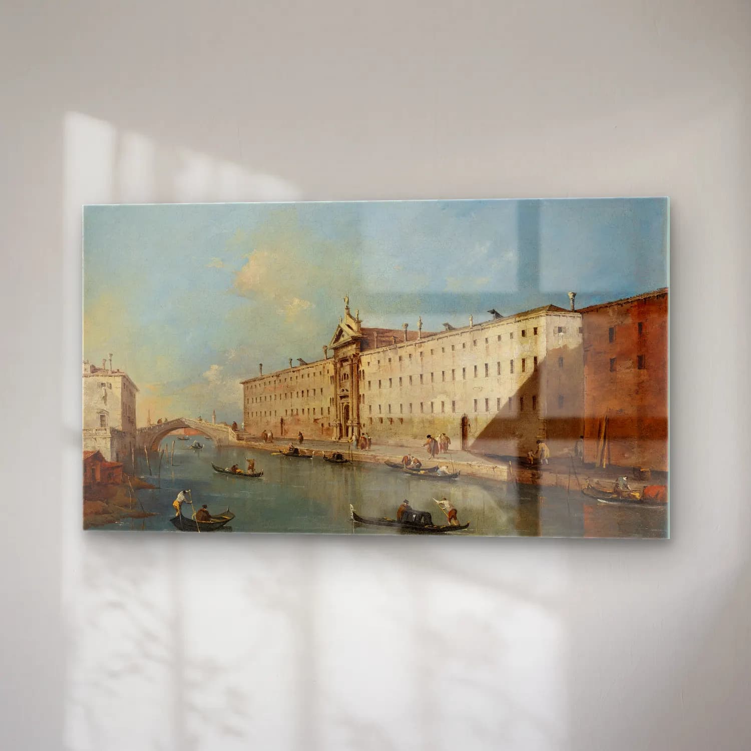 Francesco Guardi – Venice, the Rio Dei Mendicanti looking North cam tablo — sağ açıdan görünüm