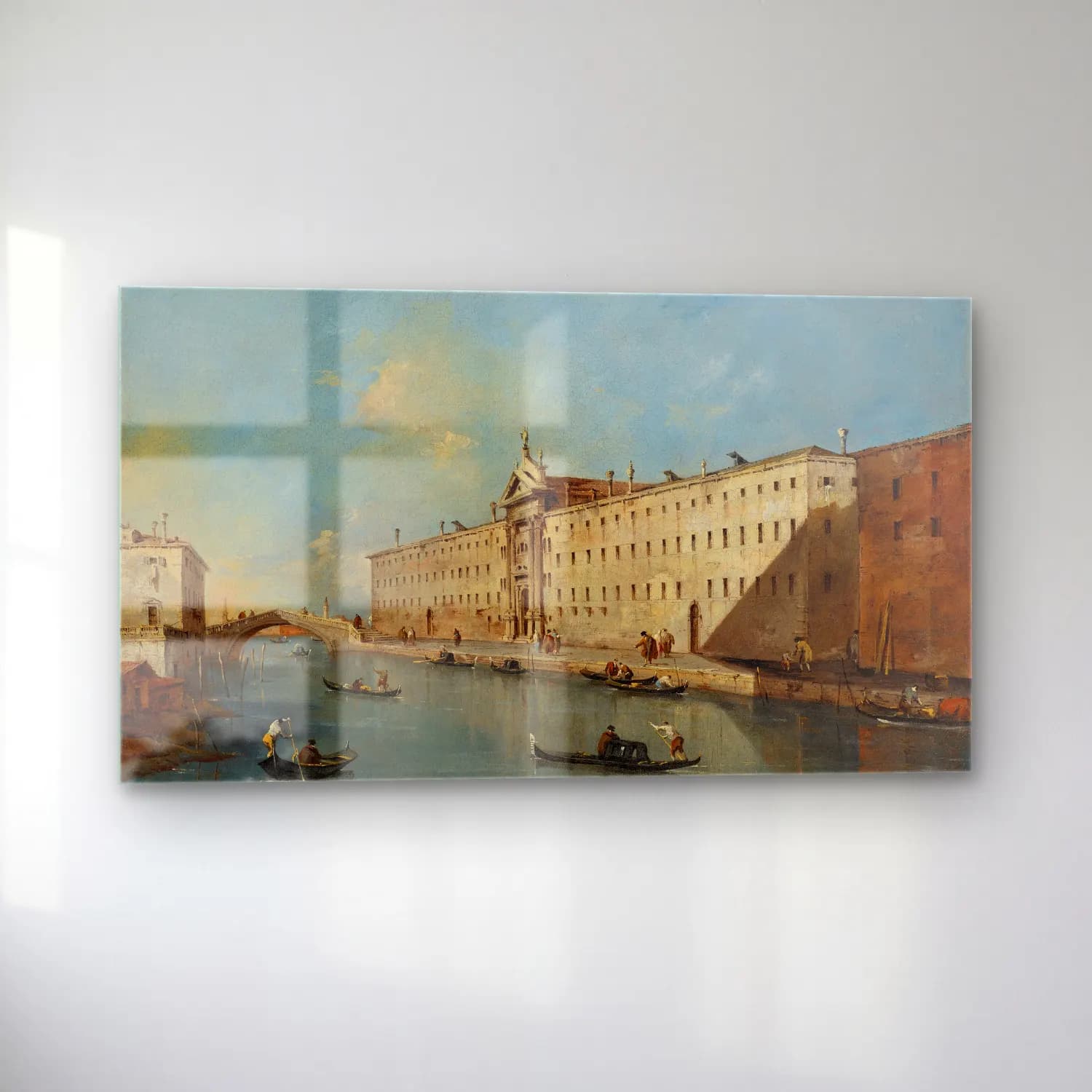 Francesco Guardi – Venice, the Rio Dei Mendicanti looking North cam tablo — sol açıdan görünüm