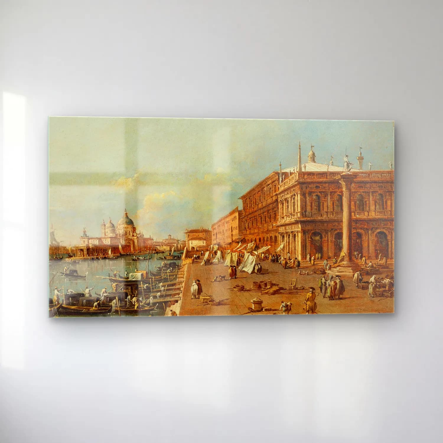 Francesco Guardi – Venice The Molo with the Libreria cam tablo — sol açıdan görünüm