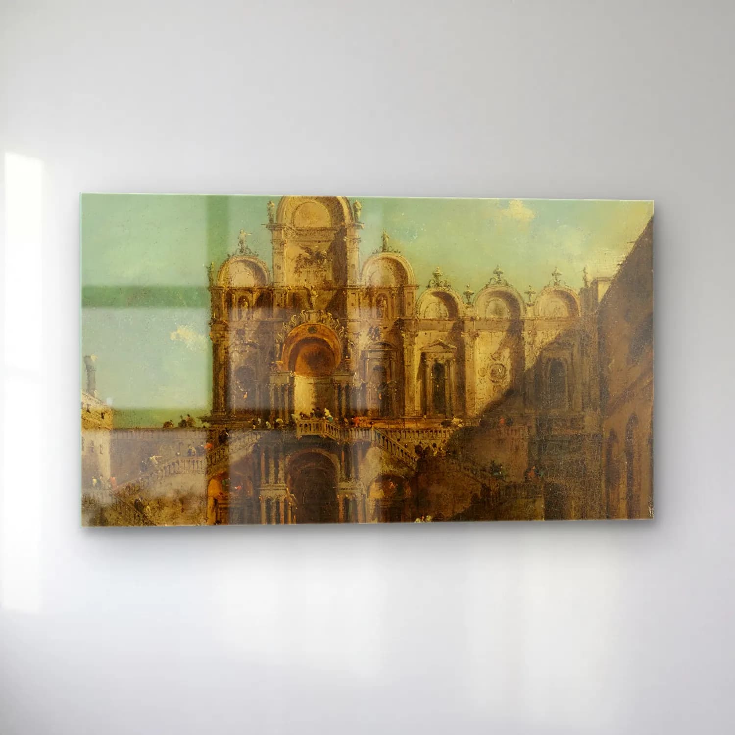 Francesco Guardi – View Of Campo San Zanipolo cam tablo — sol açıdan görünüm