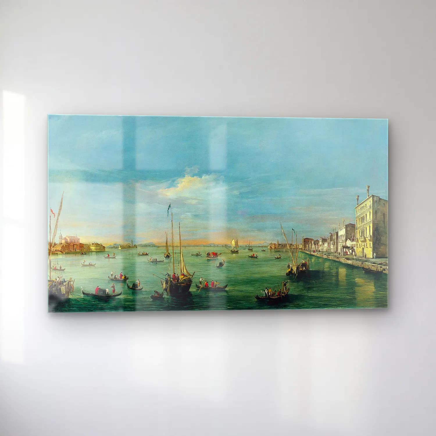 Francesco Guardi – View of the Giudecca Canal and the Zattere cam tablo — sol açıdan görünüm