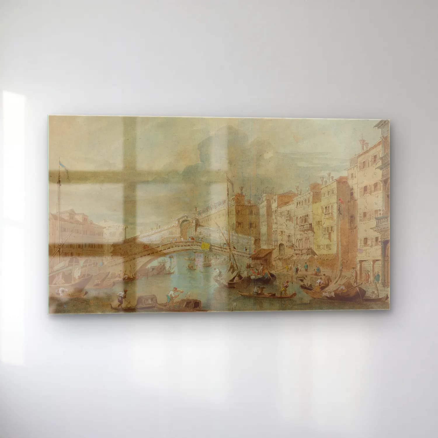Francesco Guardi – View of the Rialto Bridge, Venice cam tablo — sol açıdan görünüm