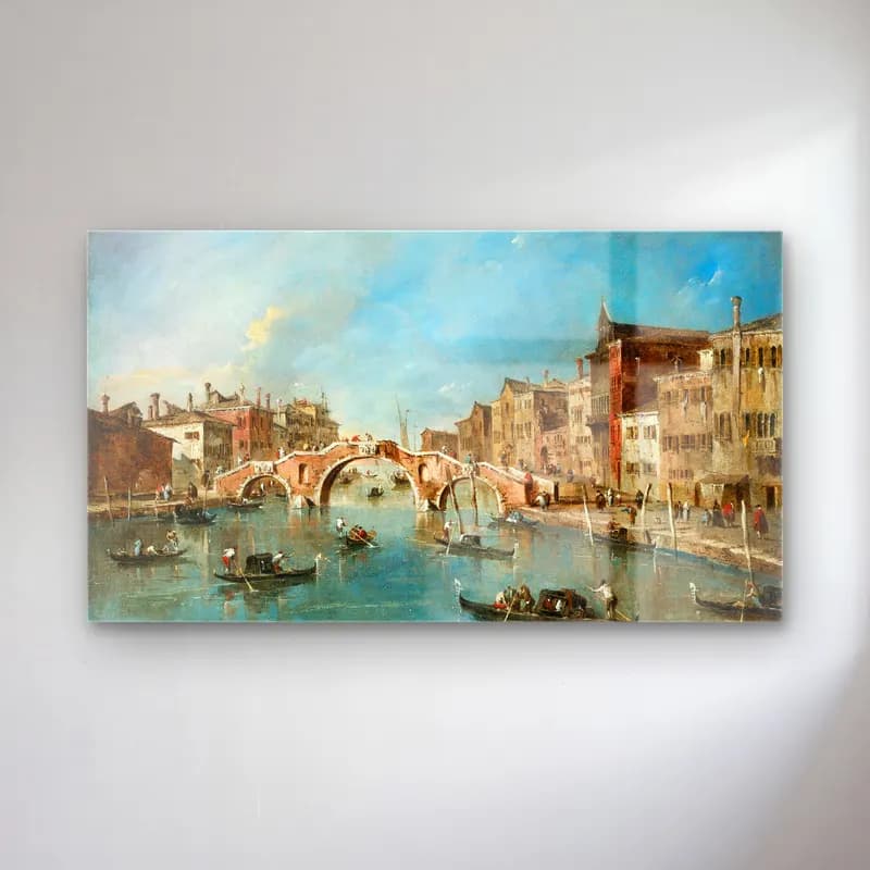 Francesco Guardi – View on the Cannaregio Canal,Venice cam tablo — Francesco Guardi – View on the Cannaregio Canal,Venice — yağlı boya venedik kanalları