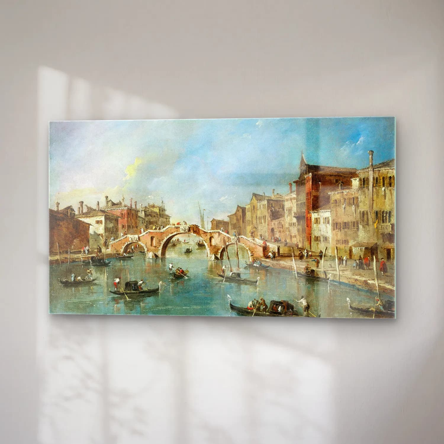 Francesco Guardi – View on the Cannaregio Canal,Venice cam tablo — sağ açıdan görünüm